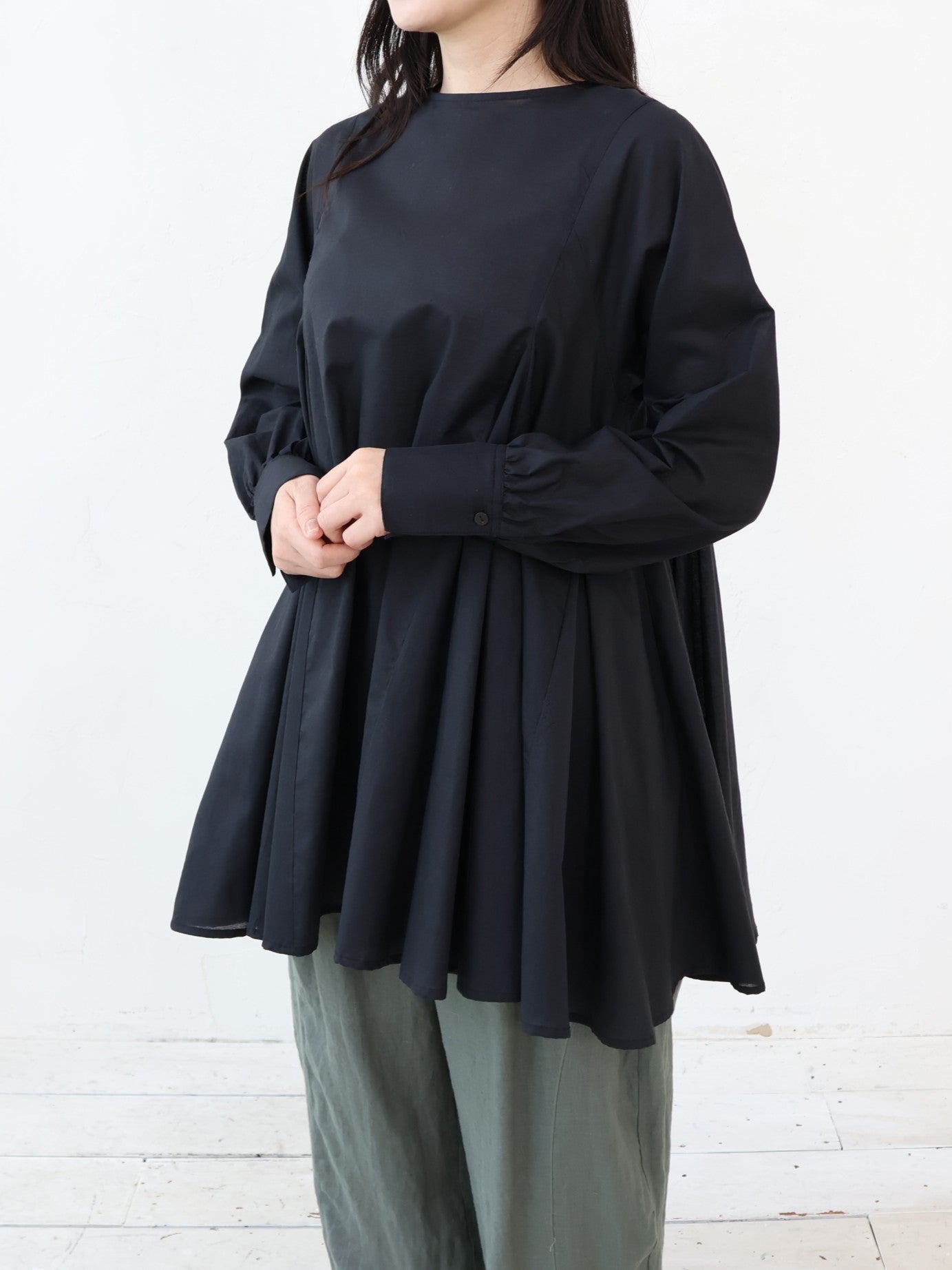 doux bleu　コットンフレアチュニック　DB-2644-003