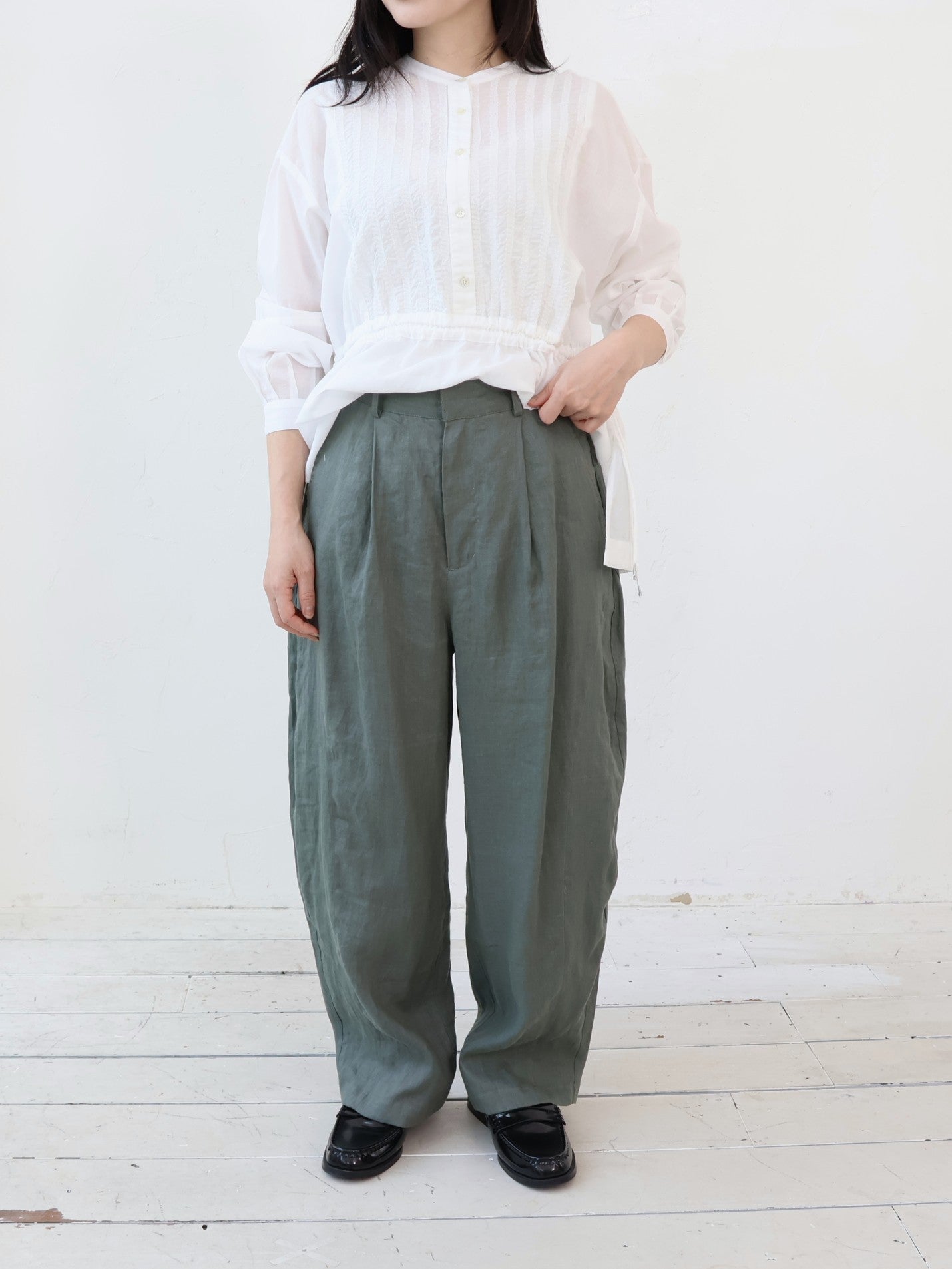 doux bleu　リネンカーブパンツ　DB-2645-012