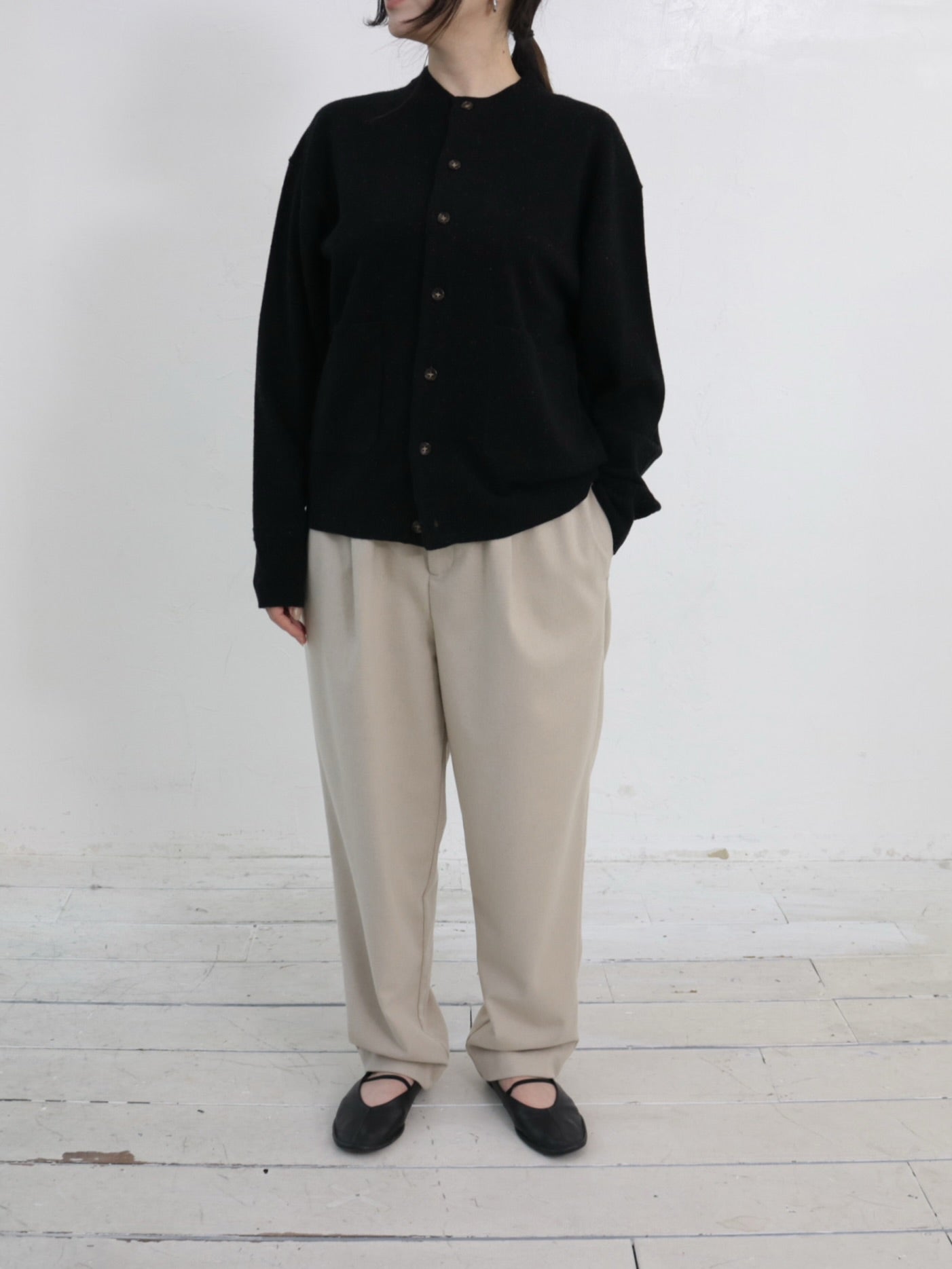 YARRA NEU　カラーネップメリノニットカーディガン　NU-5552-420