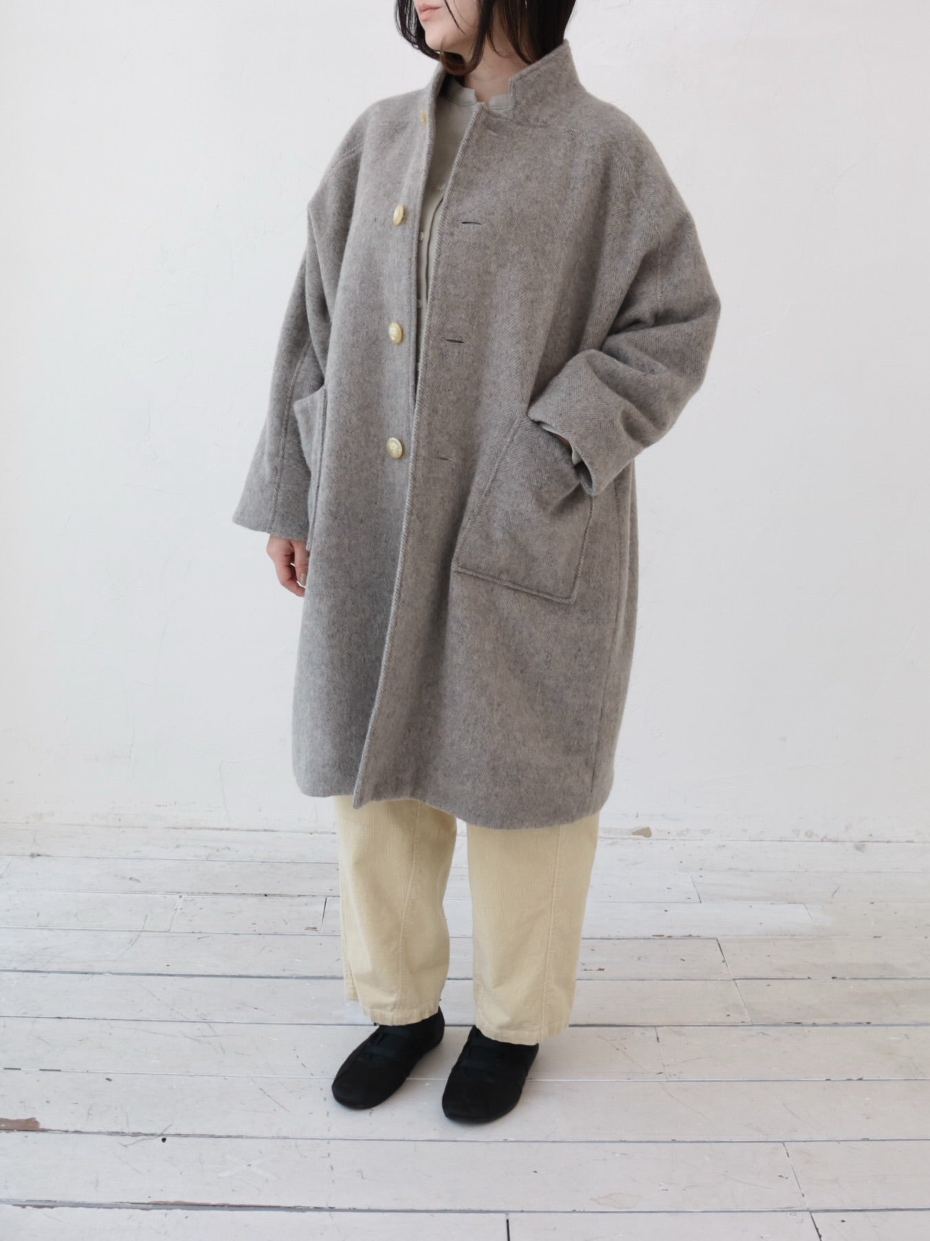 YARRA　エコウールデザインスタンドコート　YR-1557-275