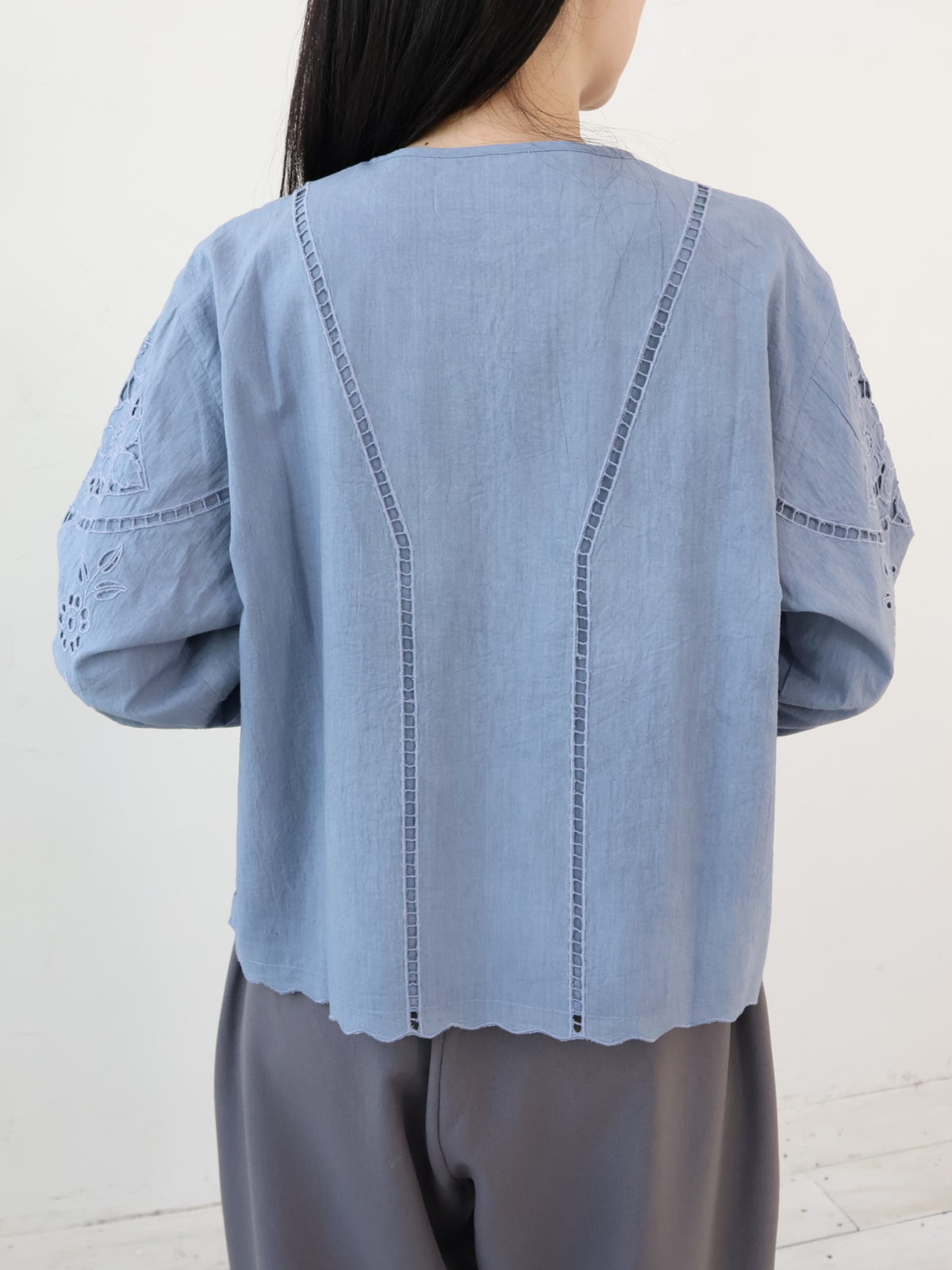 doux bleu　カットワーク シャツジャケット　DB-2647-023