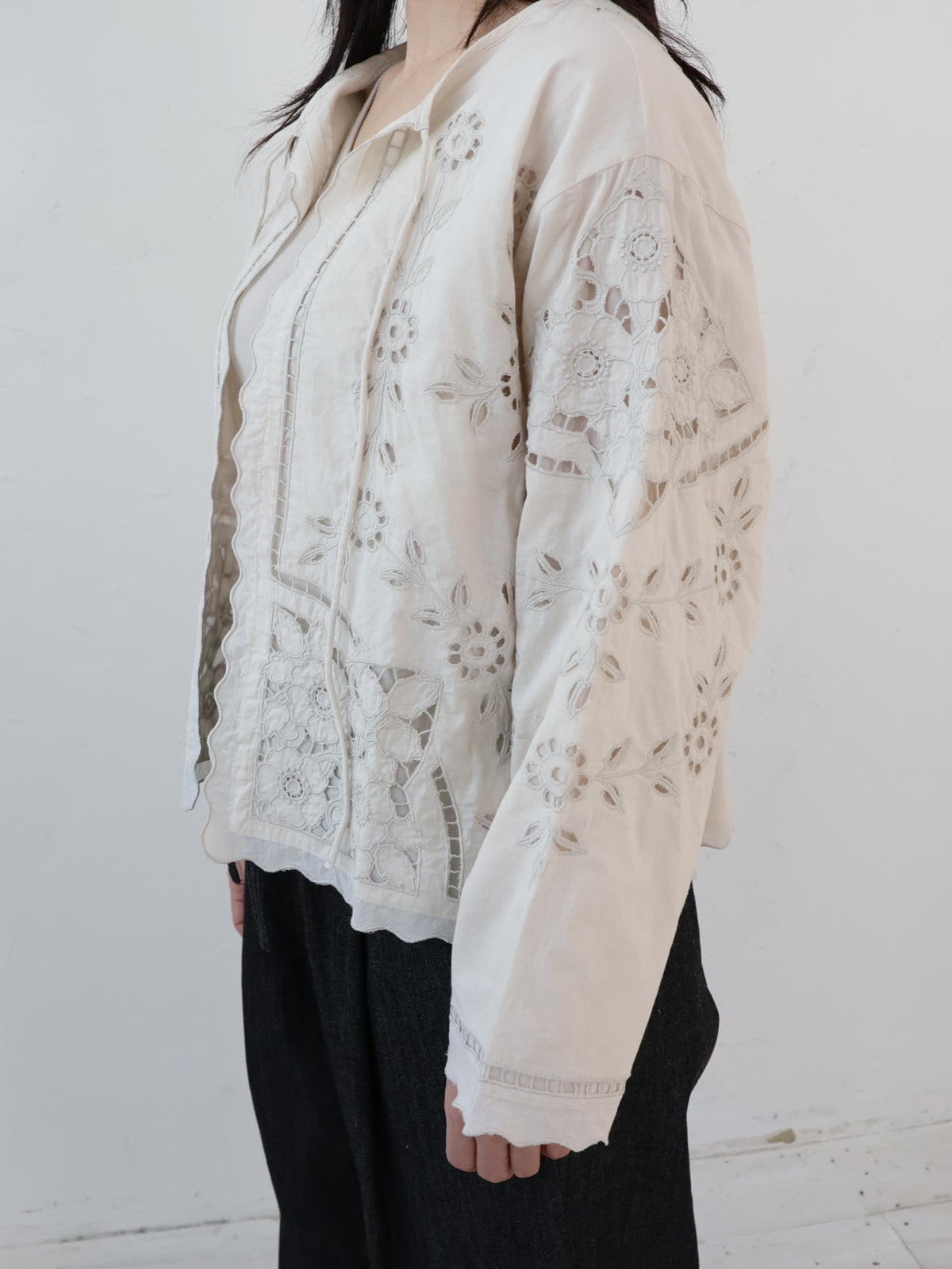 doux bleu　カットワーク シャツジャケット　DB-2647-023