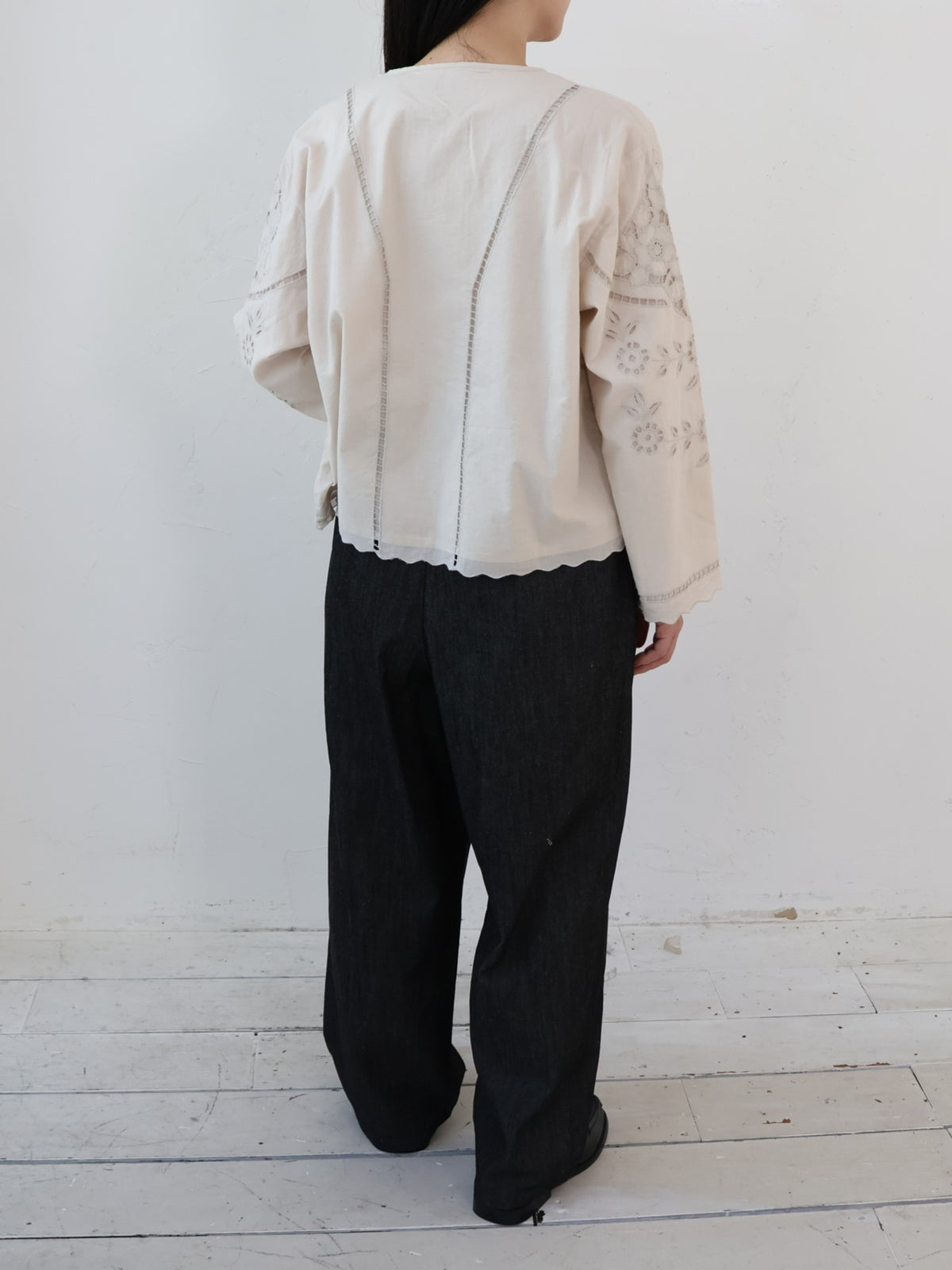 doux bleu　カットワーク シャツジャケット　DB-2647-023