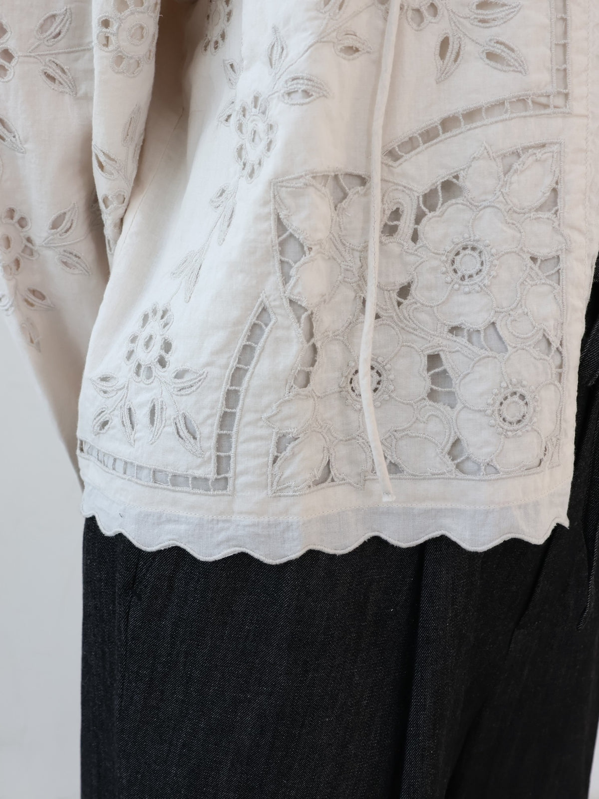 doux bleu　カットワーク シャツジャケット　DB-2647-023