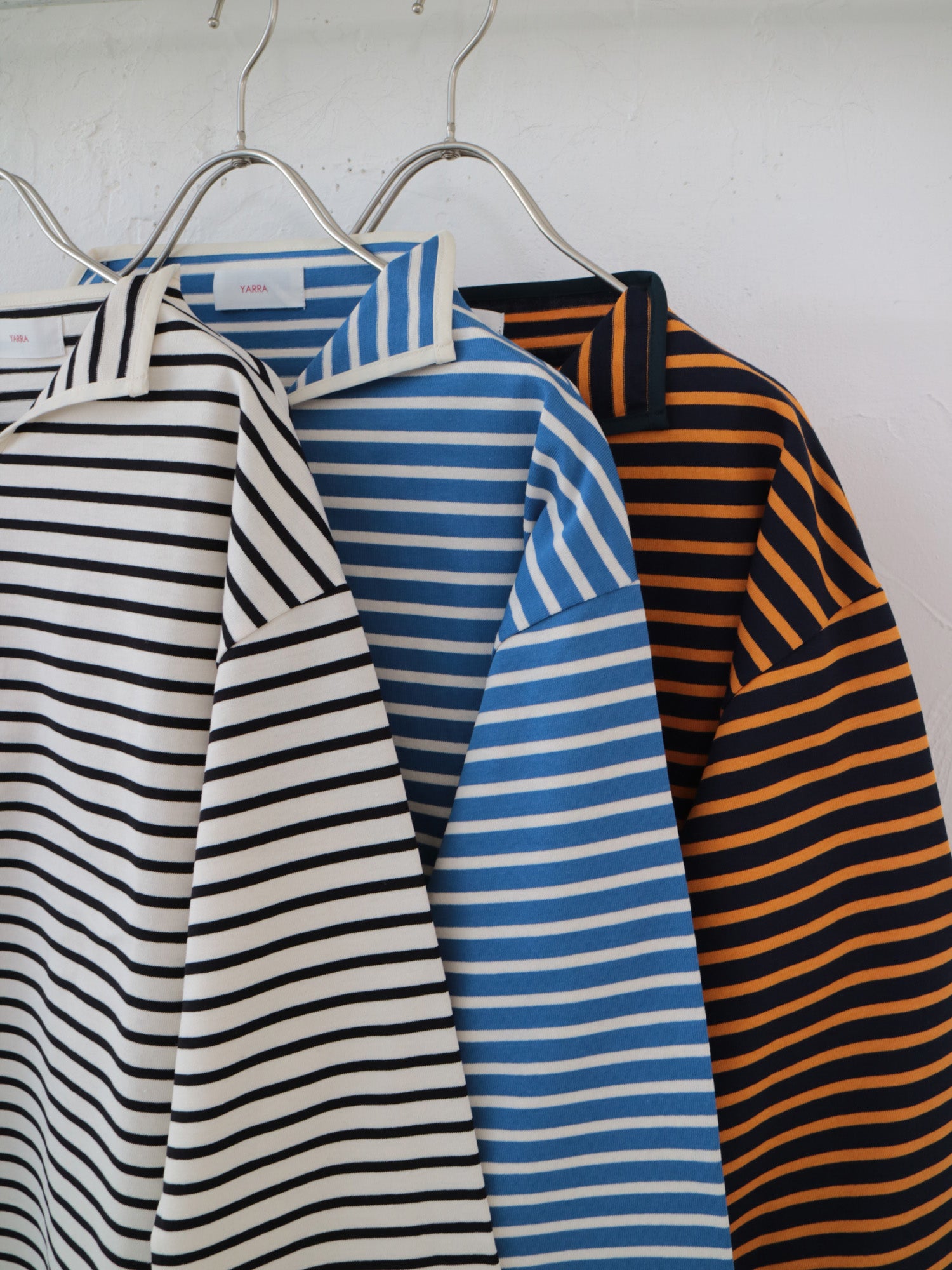 YARRA　ロールカラーボーダーカットソー　YR-1611-219