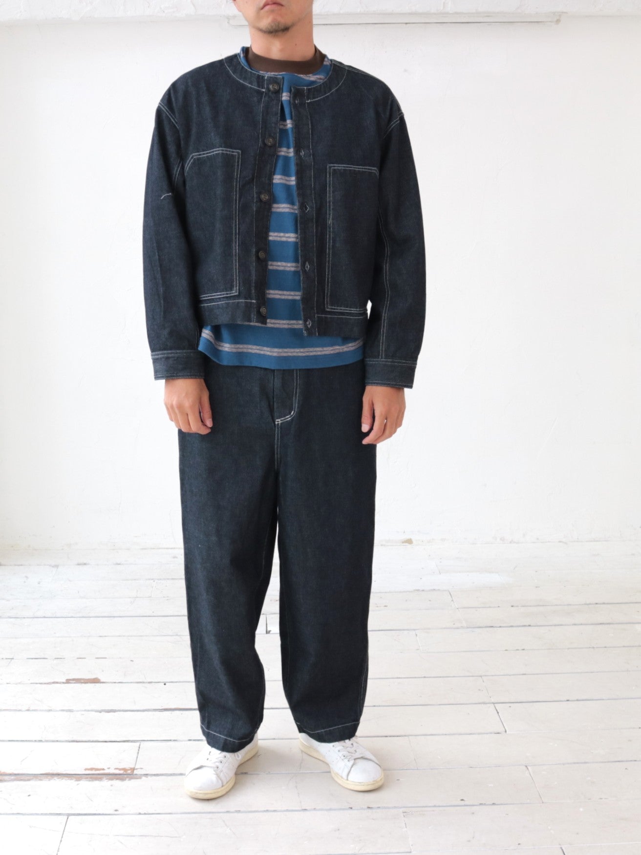 YARRA NEU　10ozノーカラーJAPANデニムジャケット　NU-5617-420
