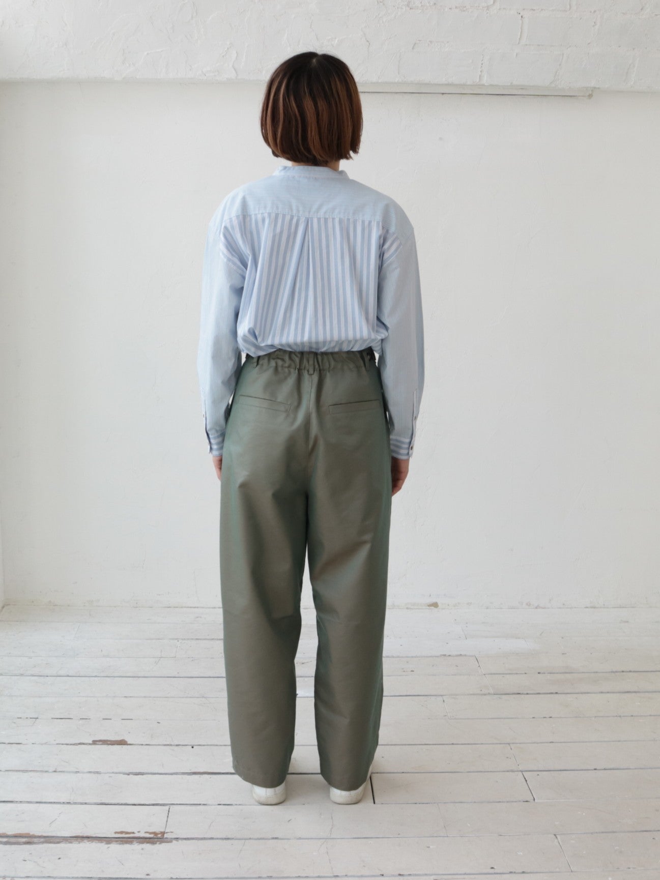 YARRA NEU　C/Tシャンブレーギャバパンツ　NU-5615-421