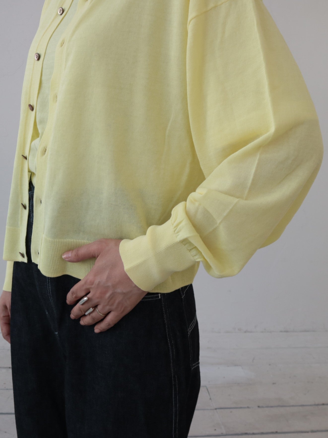YARRA NEU　ハイツイストニットカーディガン　NU-5612-410