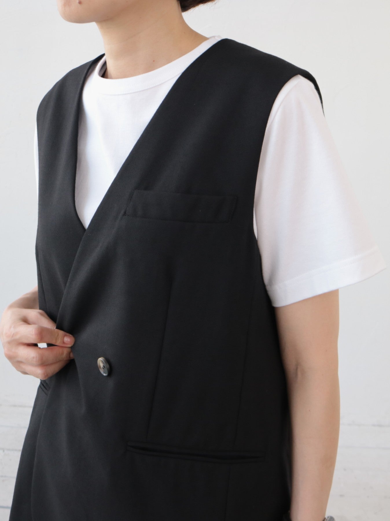 YARRA NEU　サマーウールチュニックベスト　NU-5618-424