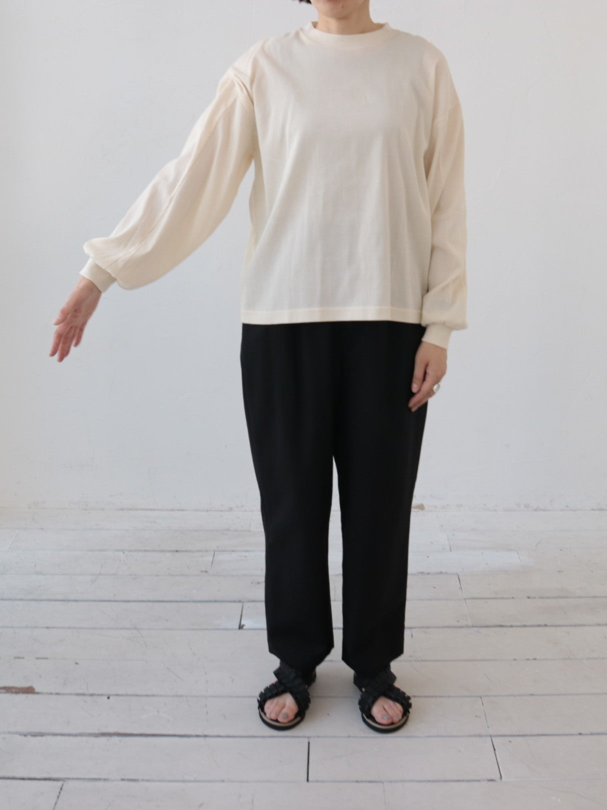 YARRA NEU　BIWACOTTONボリューム長袖Tシャツ　NU-5611-402