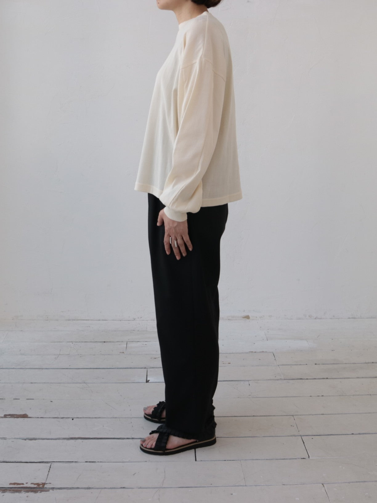 YARRA NEU　BIWACOTTONボリューム長袖Tシャツ　NU-5611-402