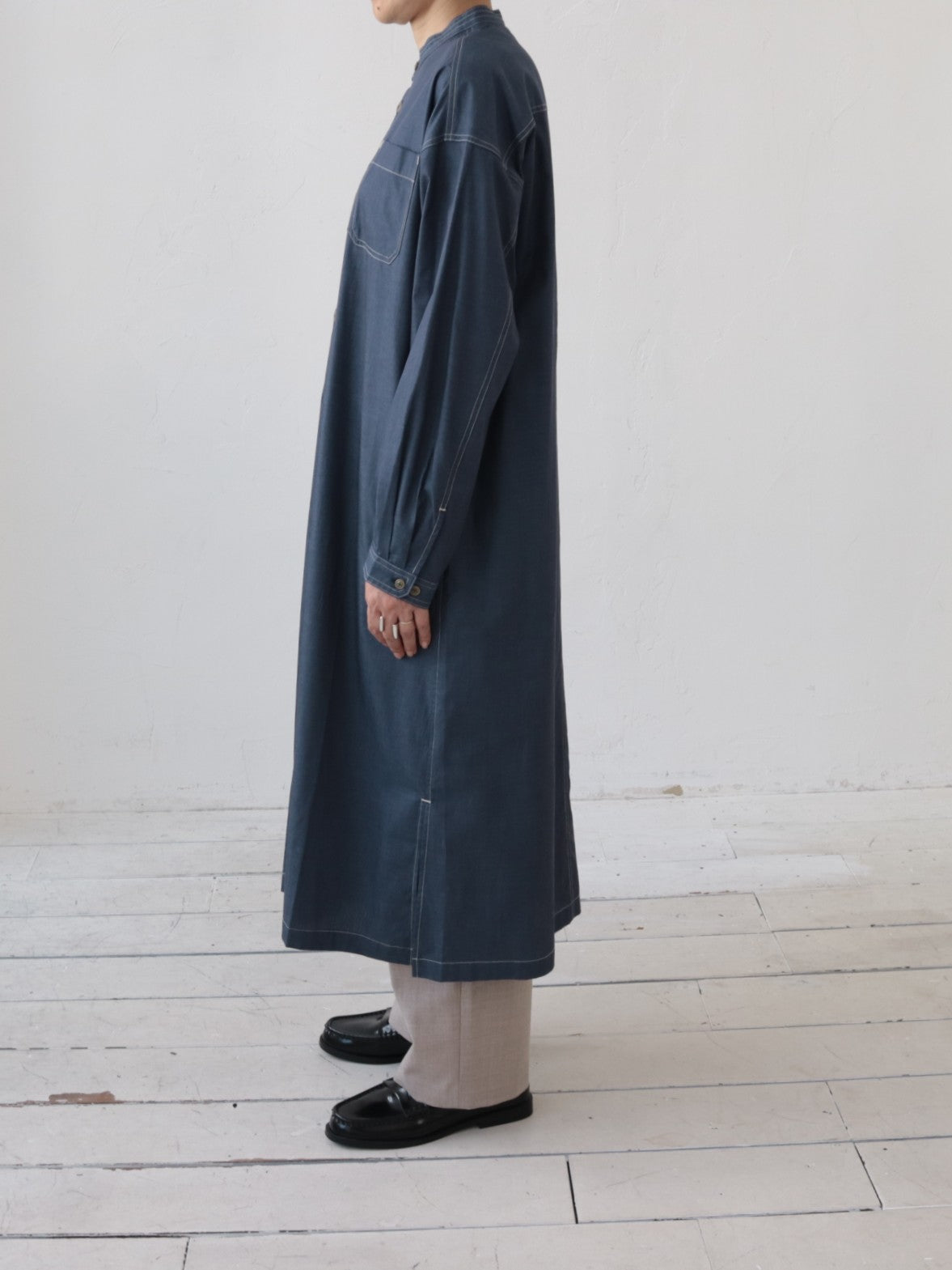 YARRA NEU　SIDGRASインディゴライクワンピース　NU-5614-413