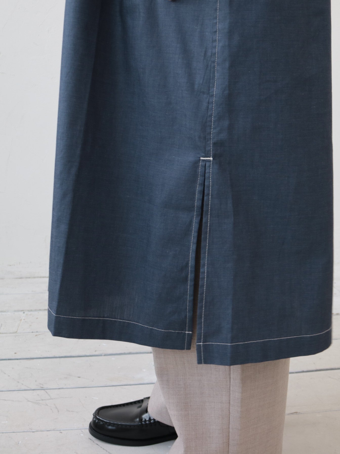 YARRA NEU　SIDGRASインディゴライクワンピース　NU-5614-413