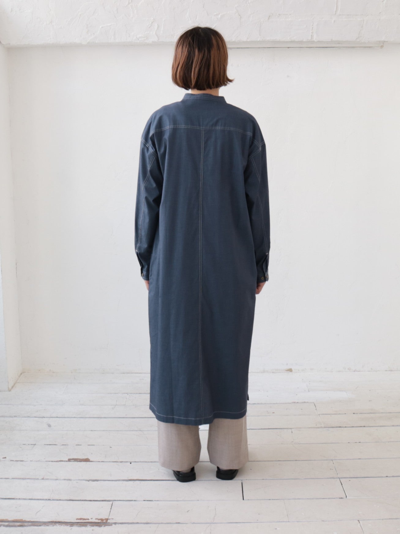 YARRA NEU　SIDGRASインディゴライクワンピース　NU-5614-413