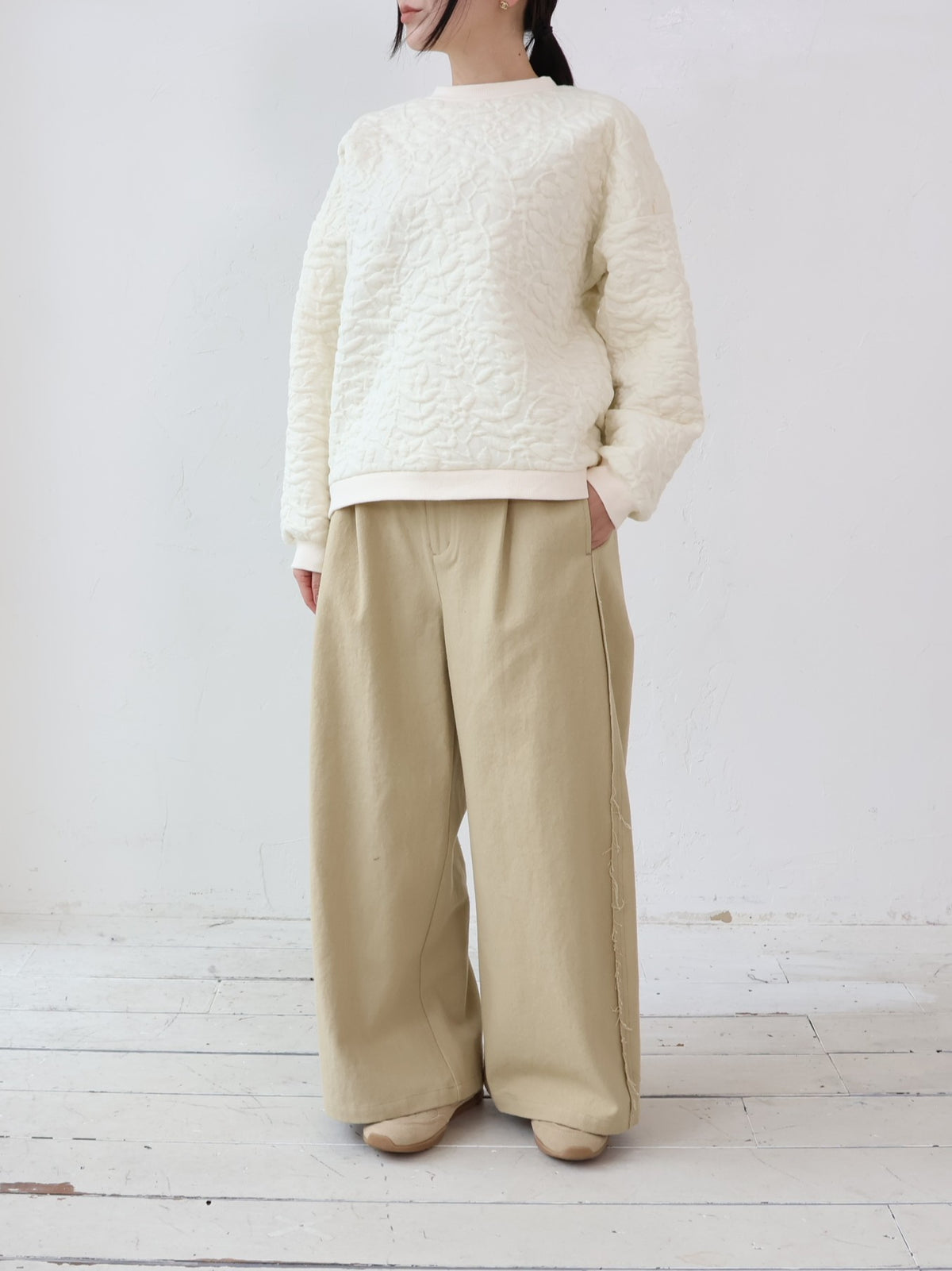 YARRA　草木キルトJQDドロッププルオーバー　YR-1651-258
