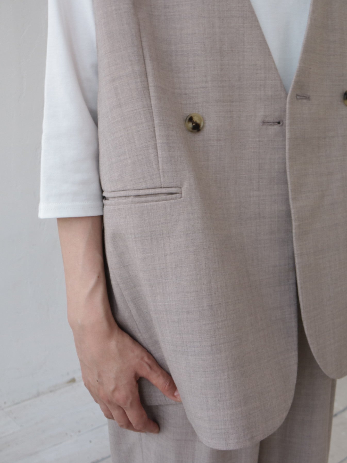 YARRA NEU　サマーウールチュニックベスト　NU-5618-424