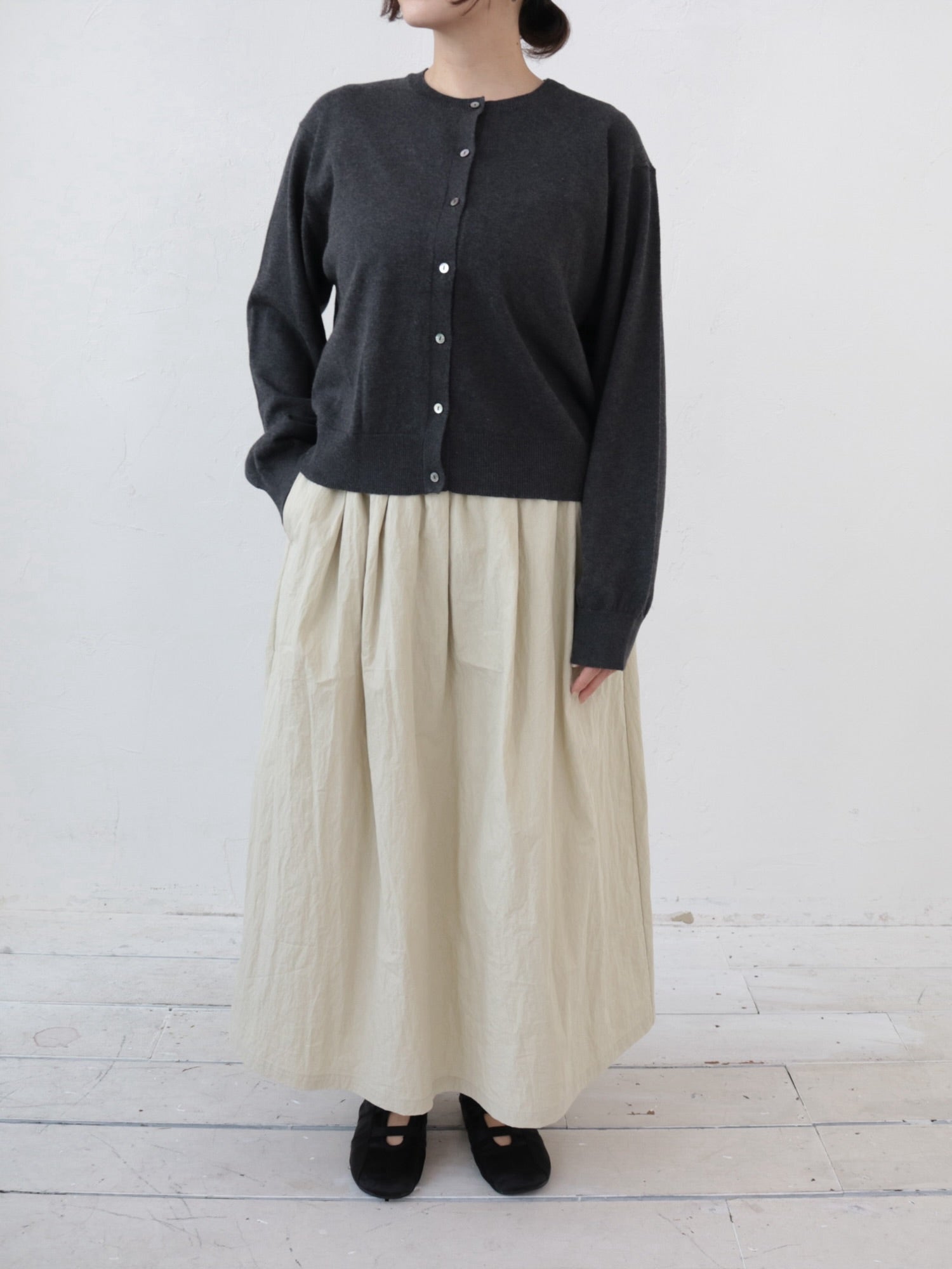 YARRA　綿ナイロンインサイドタックスカート　YR-1516-237