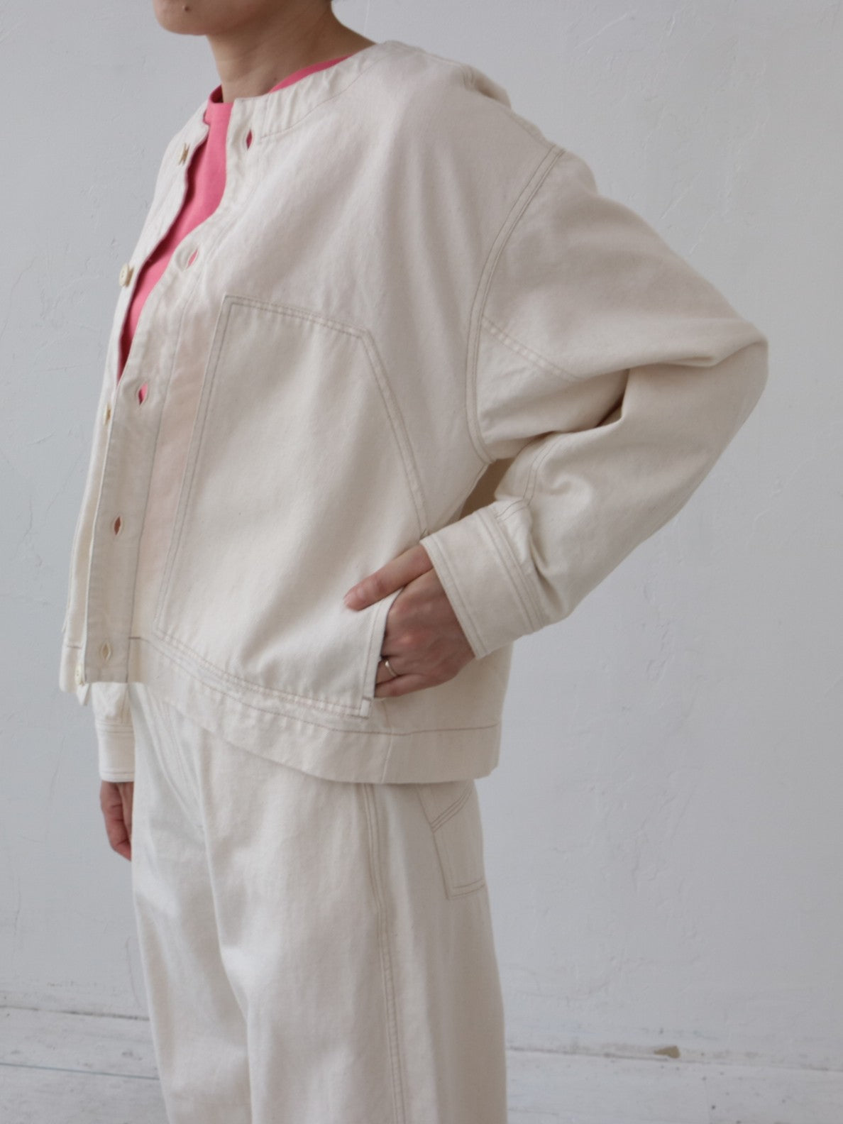 YARRA NEU　10ozノーカラーJAPANデニムジャケット　NU-5617-420