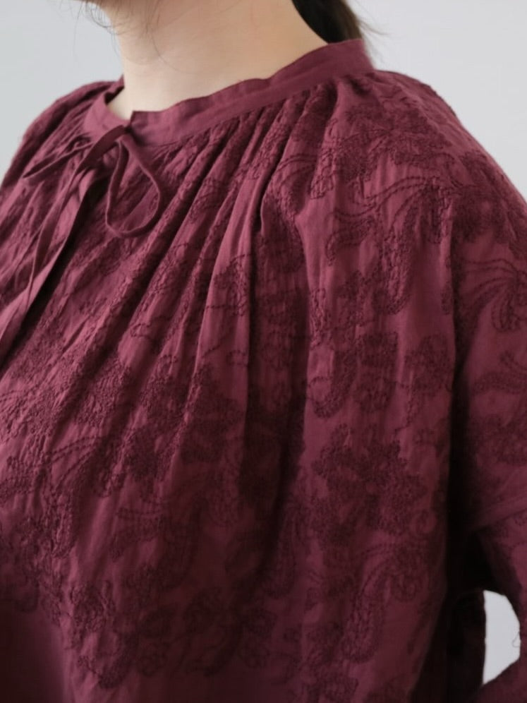 YARRA　INDIAボイル刺繍ブラウス　YR-1553-250