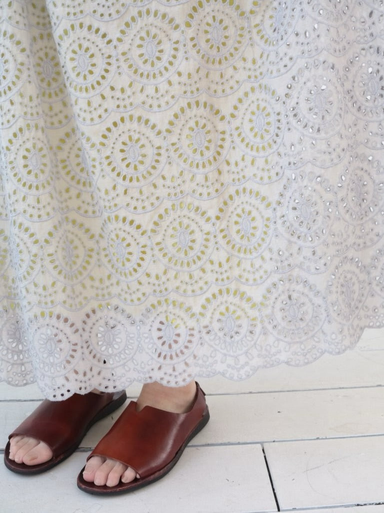 YARRA　INDIAペチ付き刺繍スカート　YR-1626-289