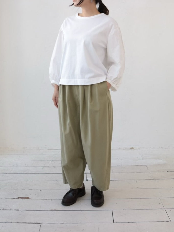 YARRA　布帛コンビ袖ボリュームプルオーバー　YR-1611-237