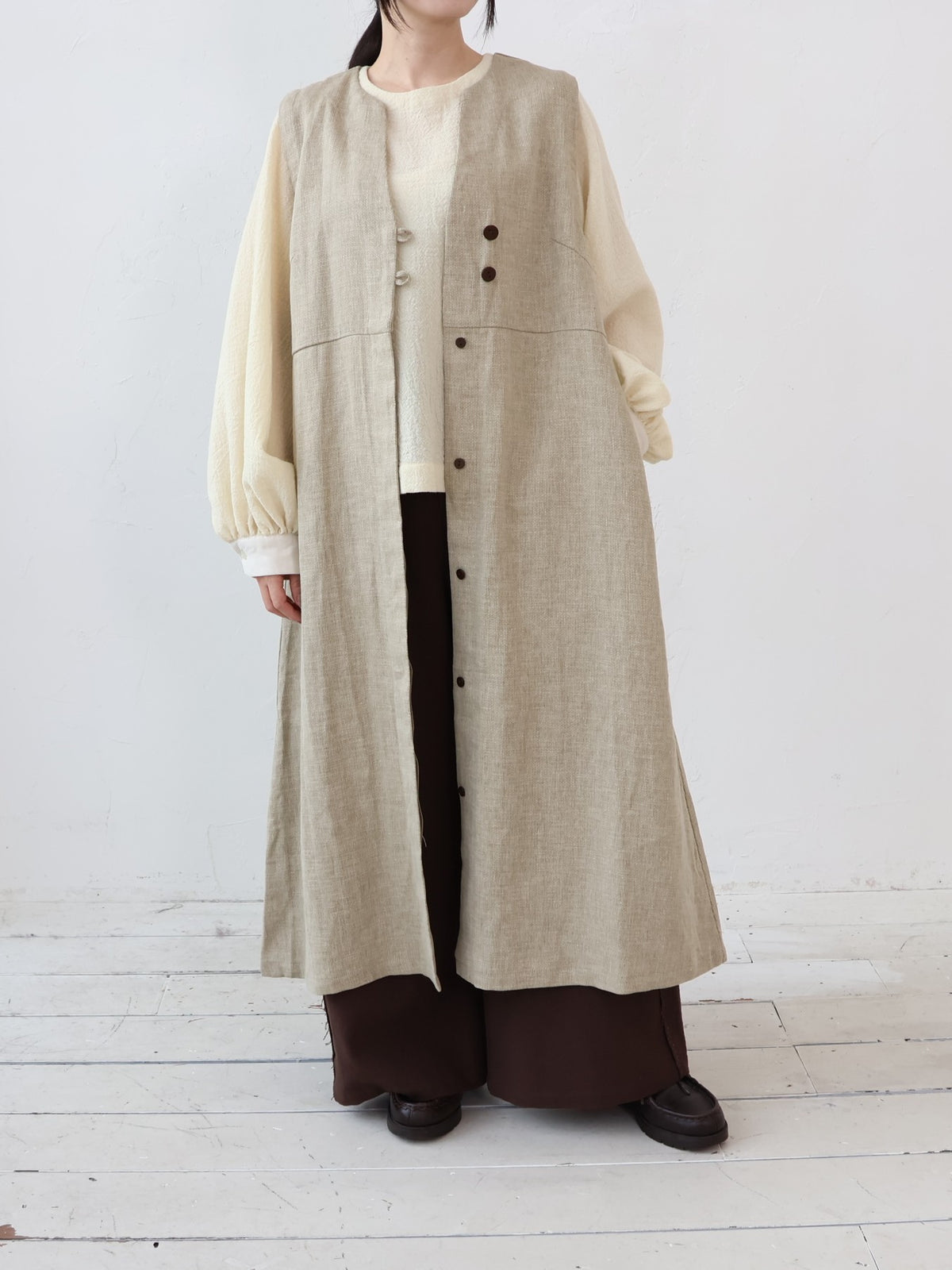 YARRA　WOOL100ガーゼブラウス　YR-1653-254