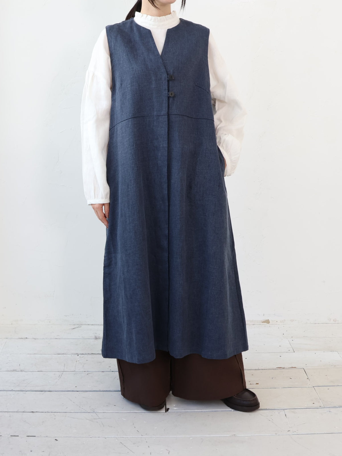YARRA　ヒヨクデザイン切替ジャンパースカート　YR-1654-273