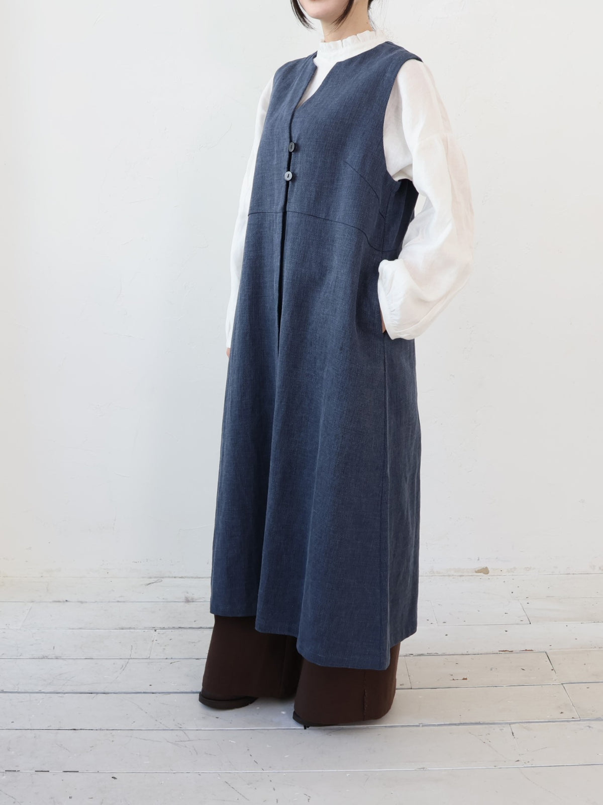 YARRA　ヒヨクデザイン切替ジャンパースカート　YR-1654-273