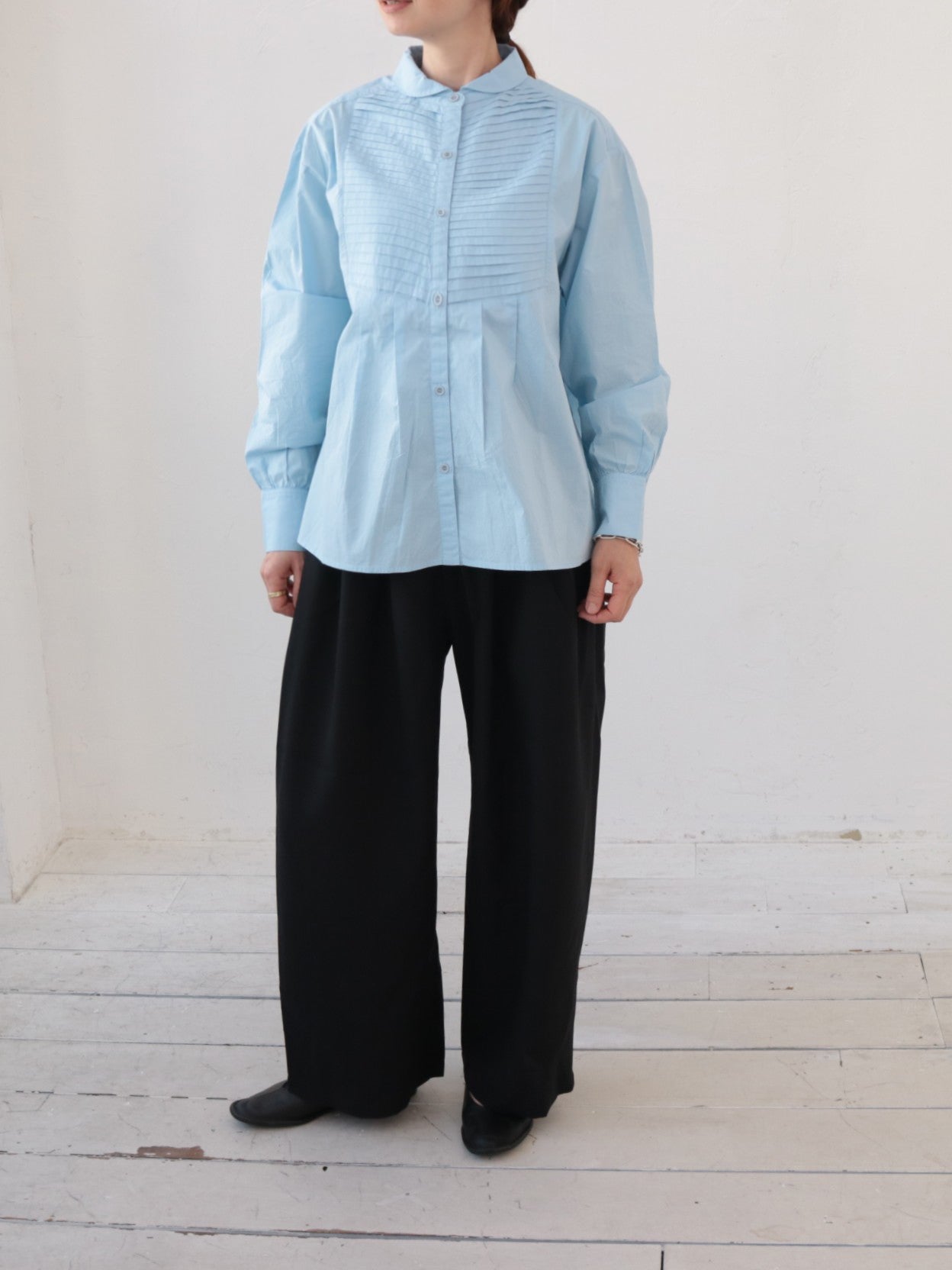 doux bleu　ピンタック ブラウス　DB-2553-049