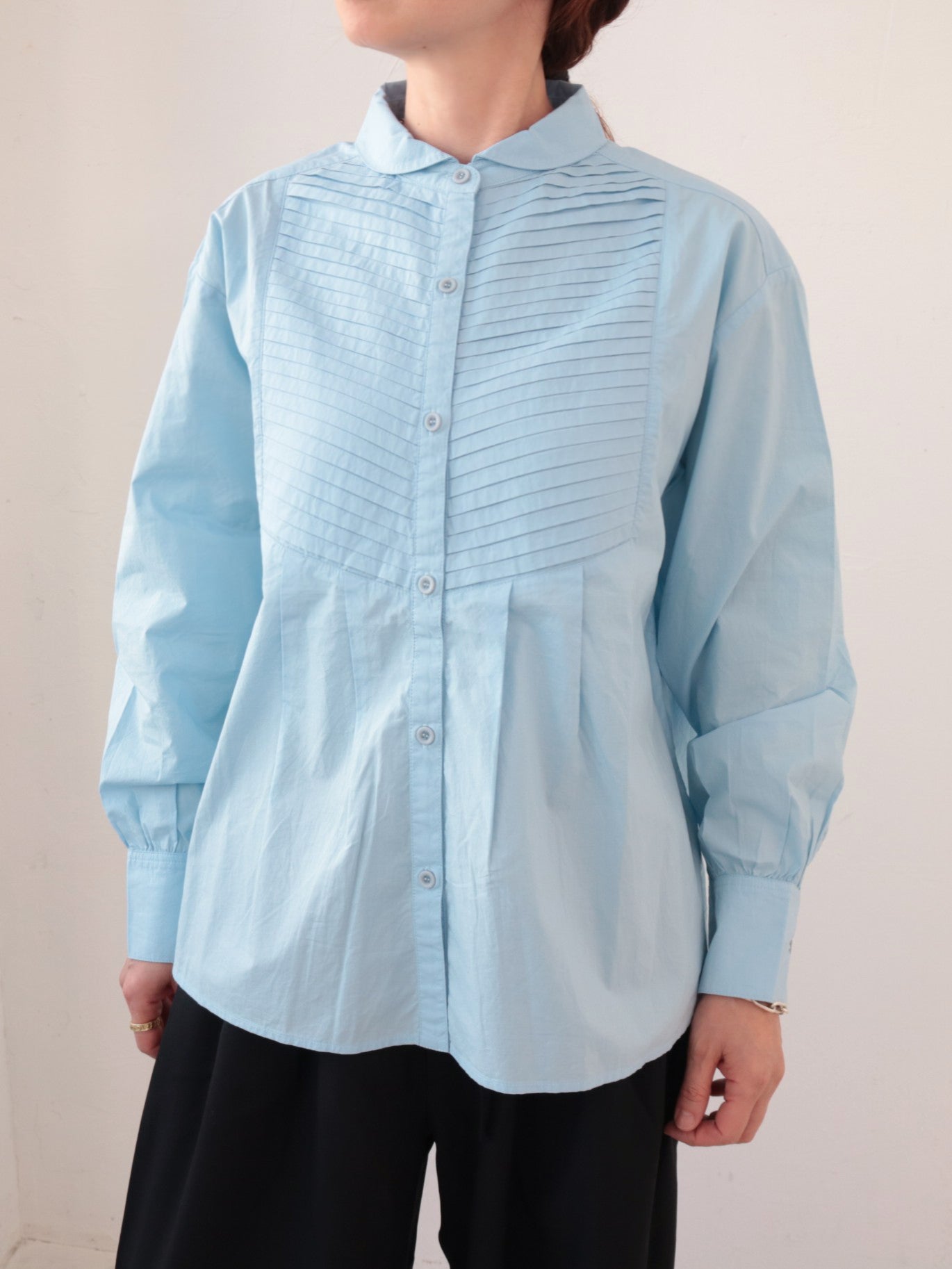 doux bleu　ピンタック ブラウス　DB-2553-049