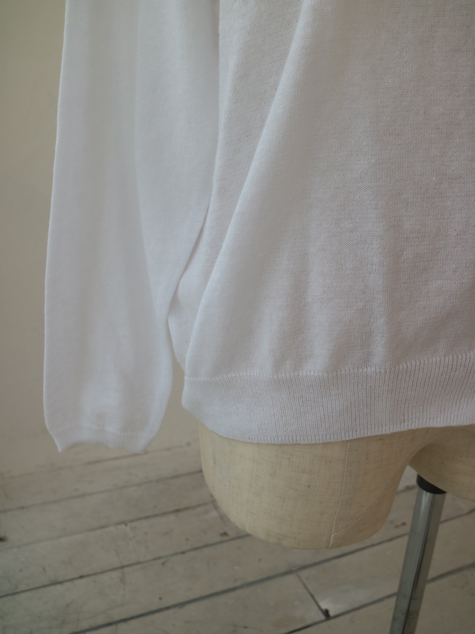 YARRA　麻混クルーネックカーディガン　YR-1612-238