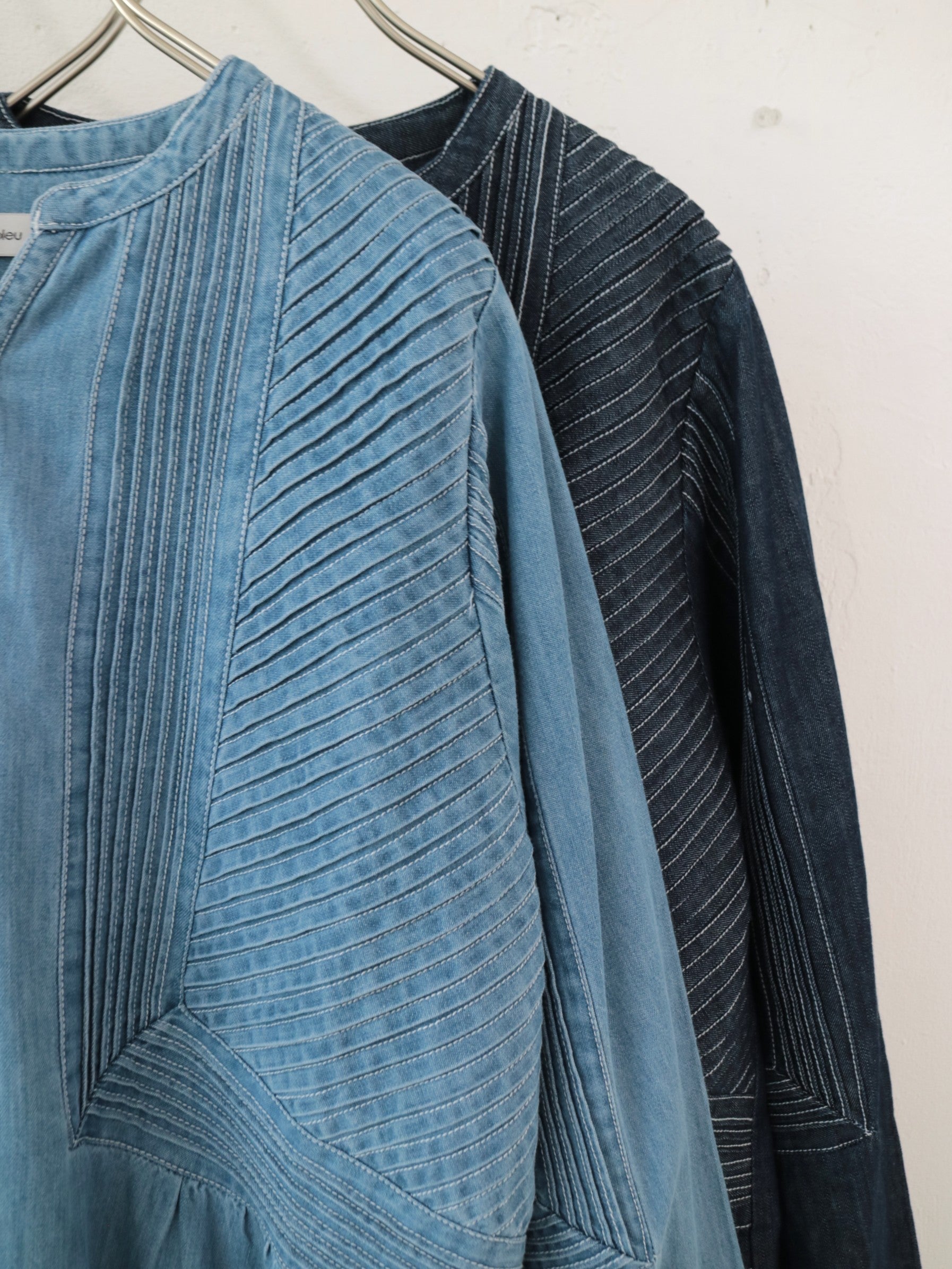 doux bleu　ピンタックステッチ デニムワンピース　DB-2614-013