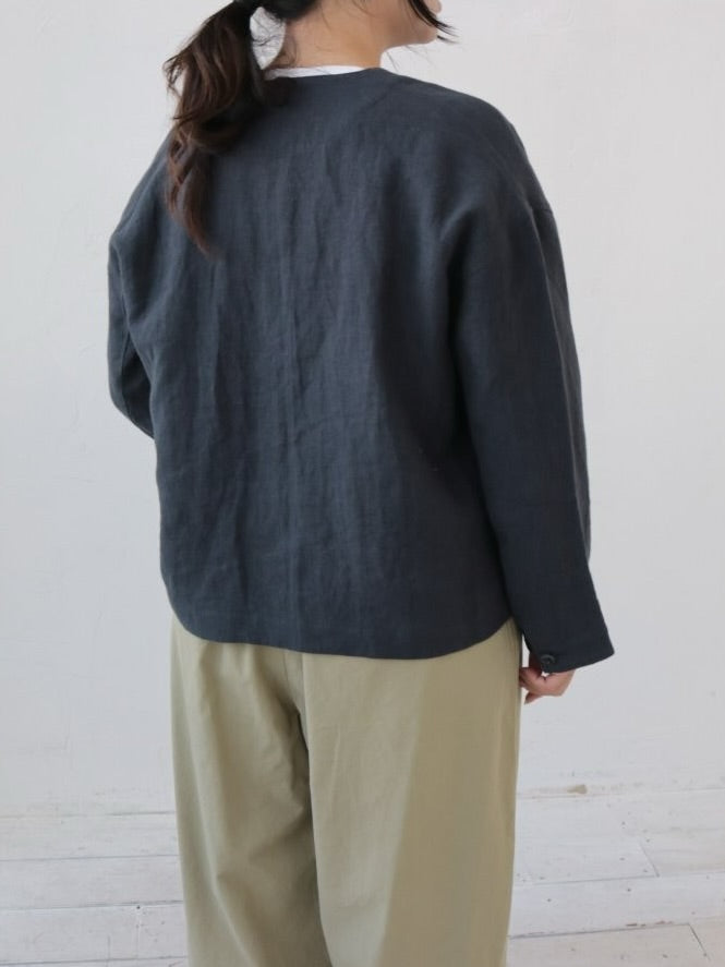 YARRA　リネンノーカラージャケット　YR-1617-228