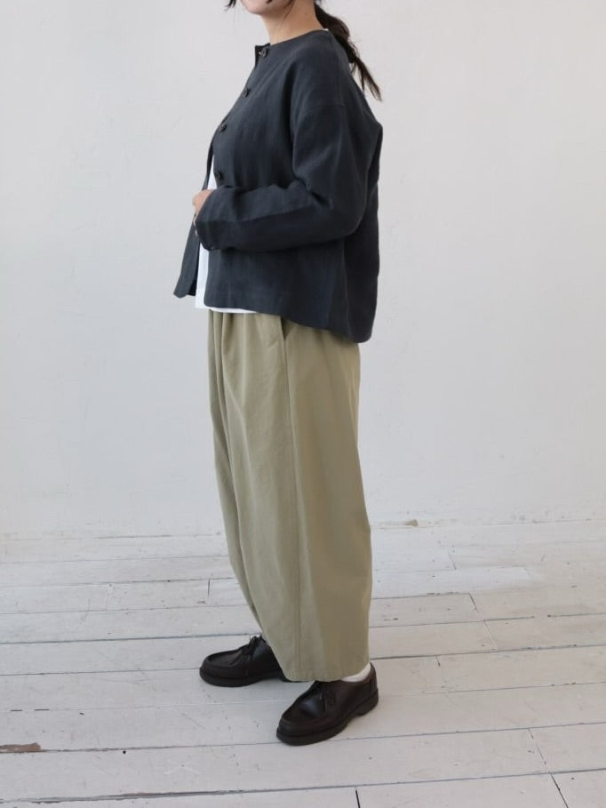 YARRA リネンノーカラージャケット YR-1617-228