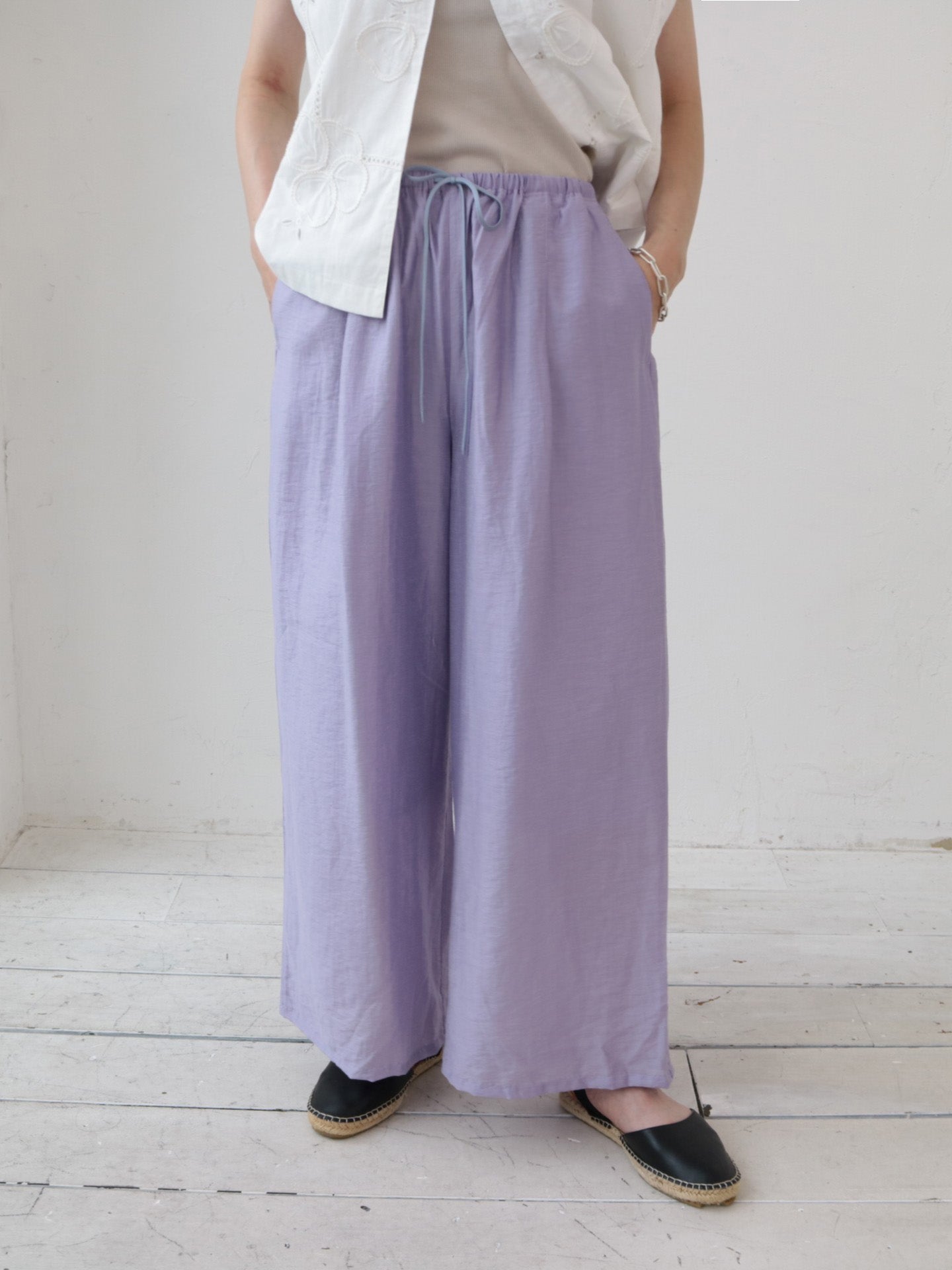doux bleu シアーワイドイージーパンツ DB-2615-037