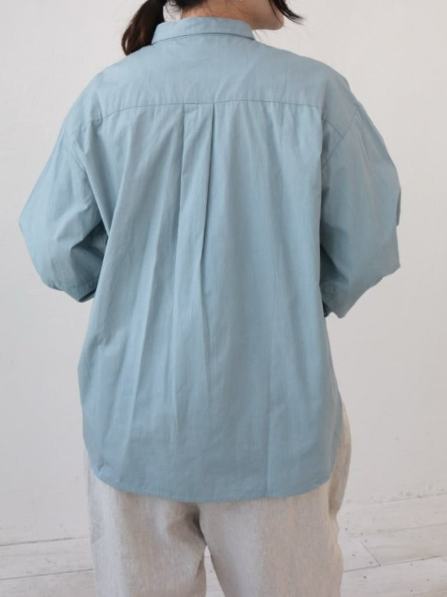 YARRA　INDIAポプリン袖切替ブラウス　YR-1613-209