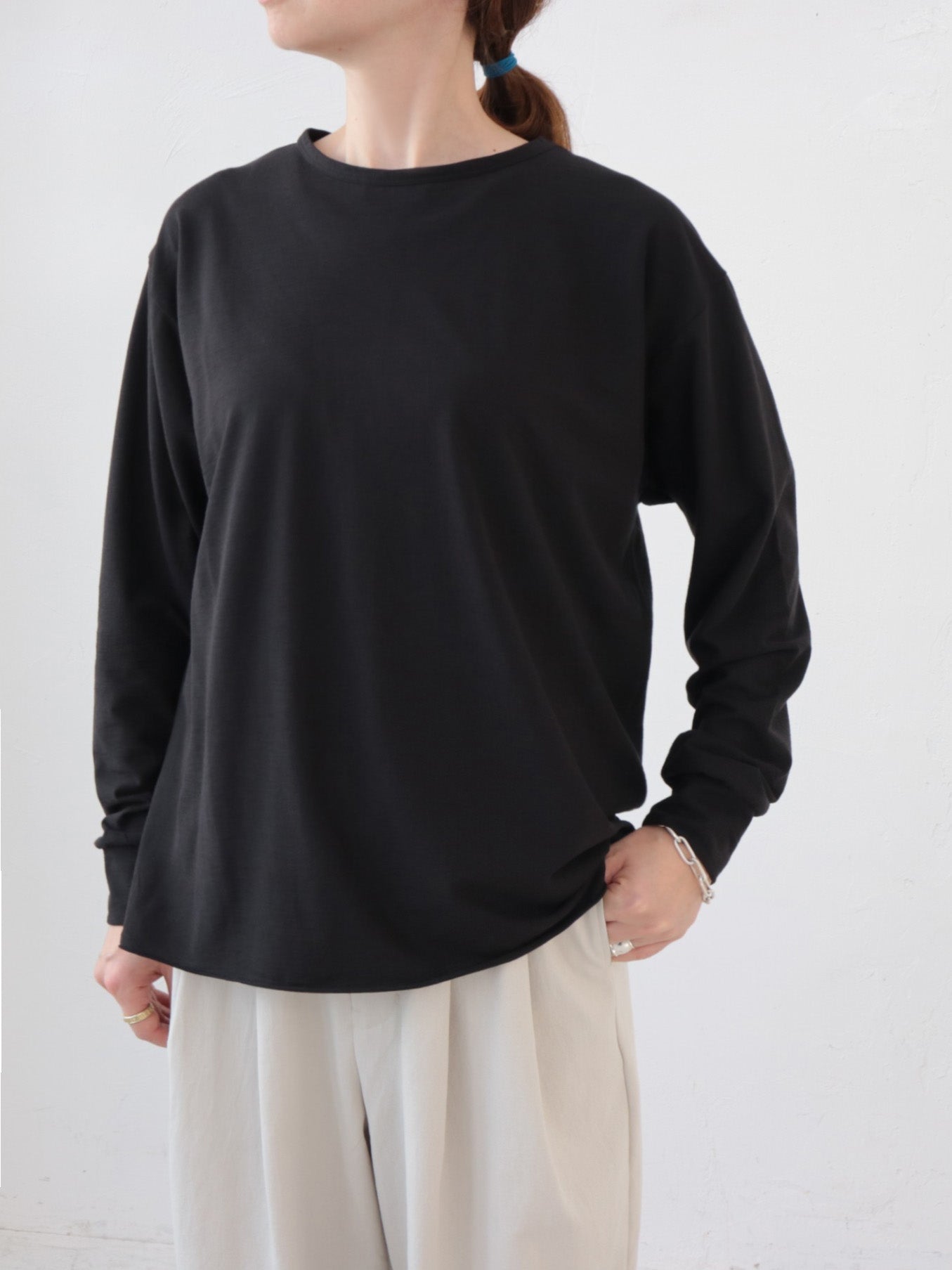 doux bleu　シアークルーネックカットソー　DB-2611-034