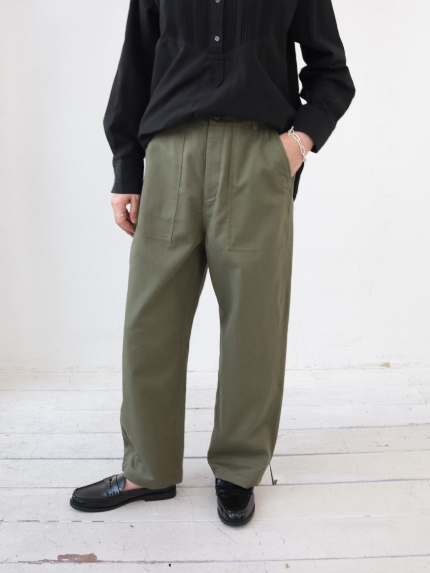 doux bleu　C/Rツイル ベイカーパンツ　DB-2615-025