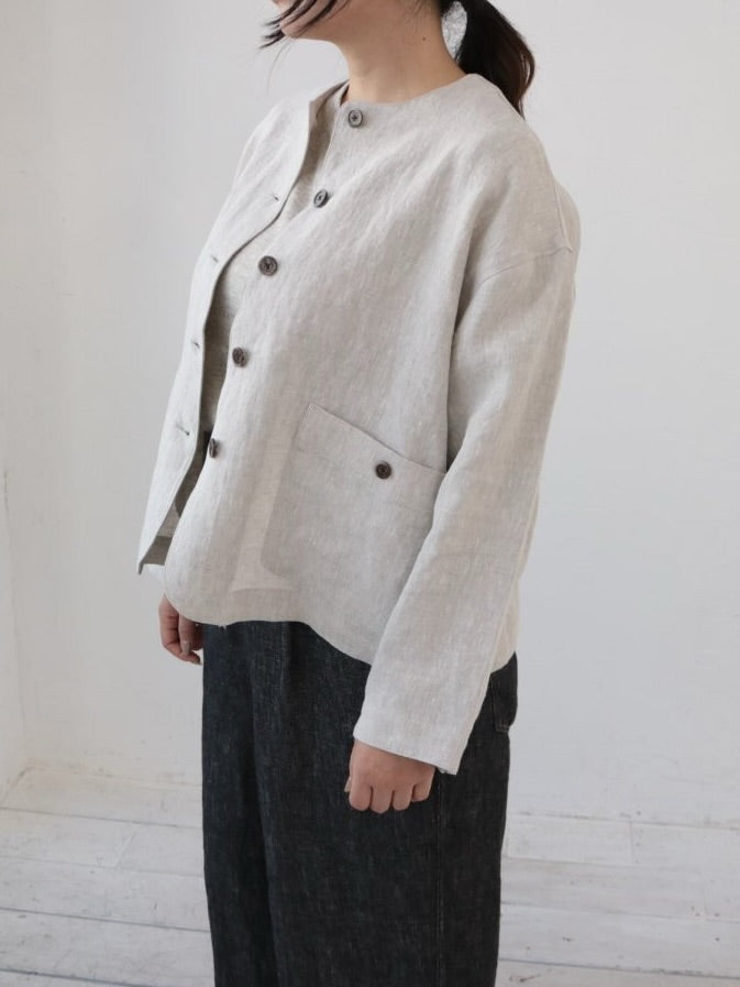 YARRA　リネンノーカラージャケット　YR-1617-228