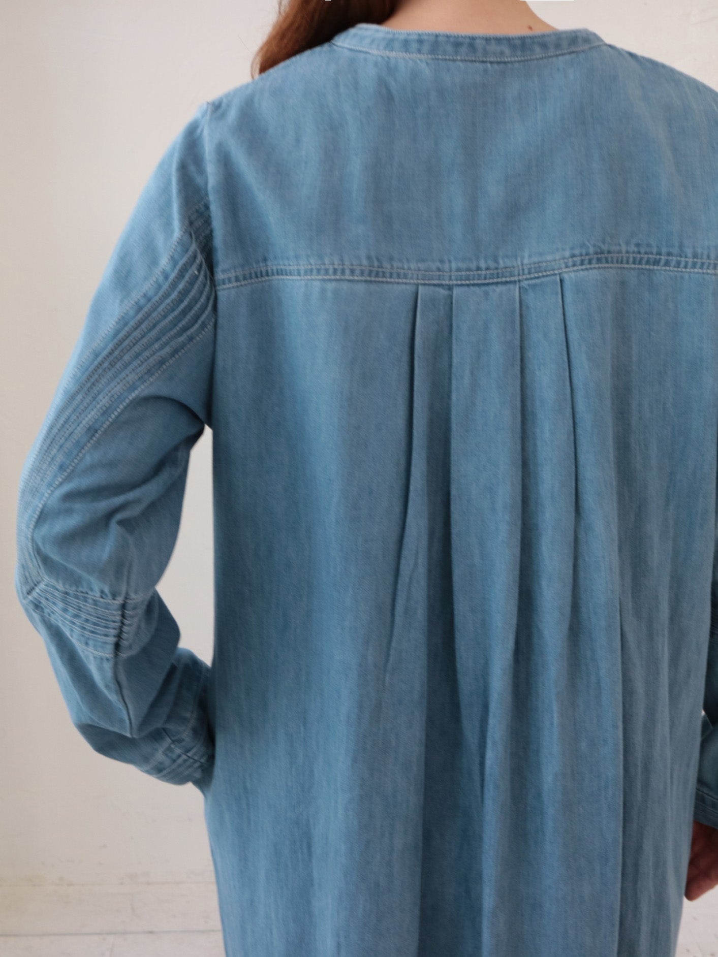 doux bleu　ピンタックステッチ デニムワンピース　DB-2614-013