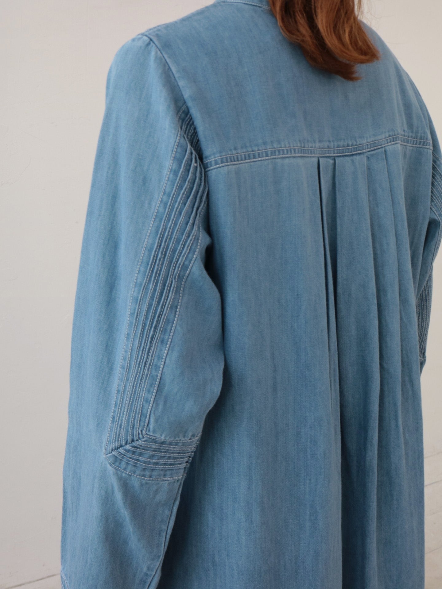 doux bleu　ピンタックステッチ デニムワンピース　DB-2614-013