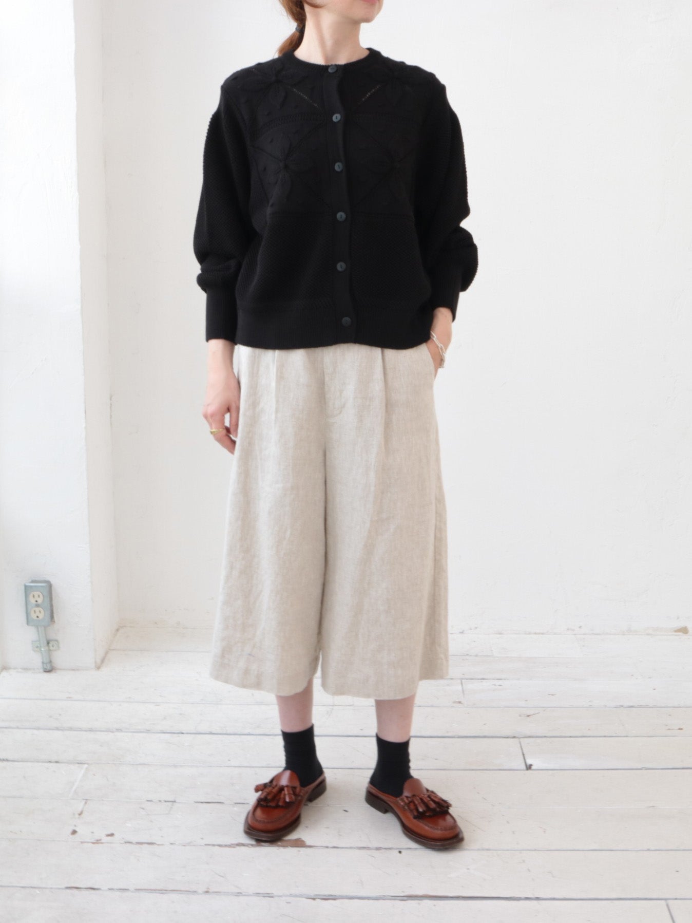 doux bleu　クロシェモチーフ ニットカーディガン　DB-2612-008