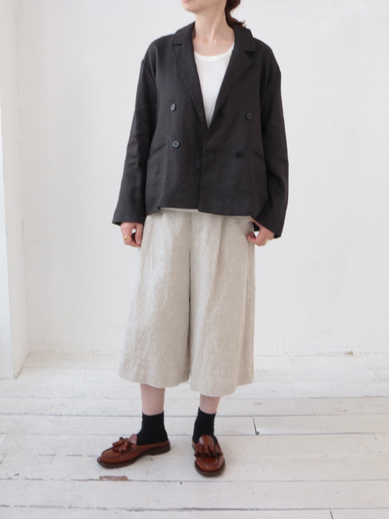 doux bleu　リネンワイドジャケット　DB-2617-027
