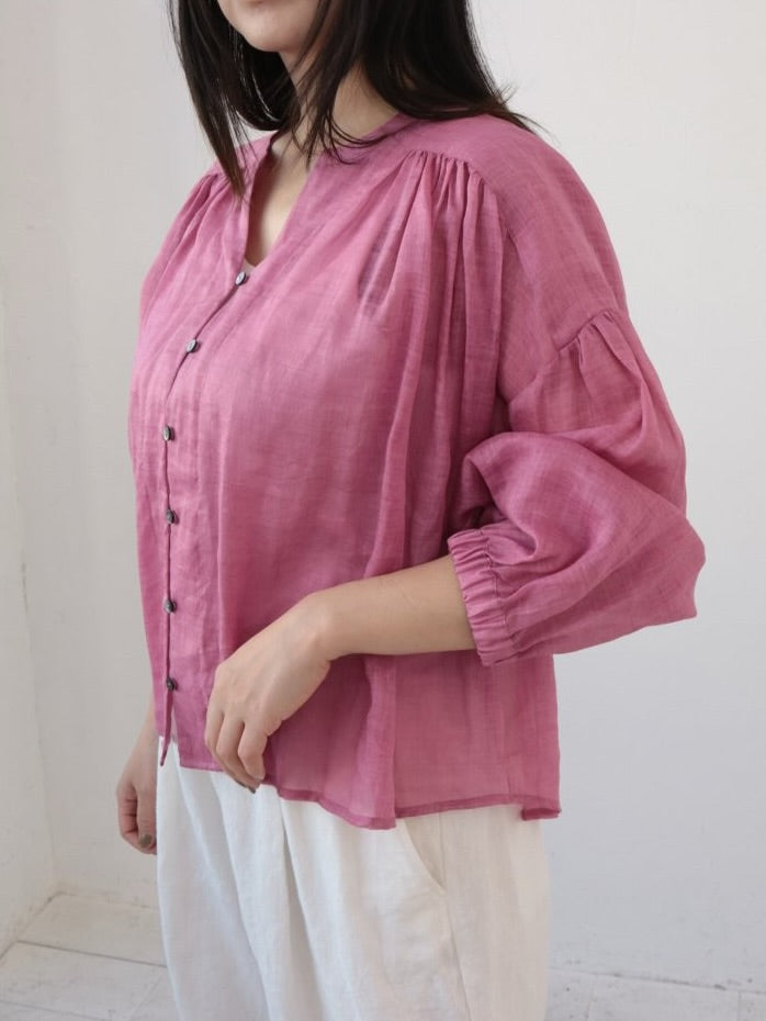 YARRA　シアーリネンスキッパーブラウス　YR-1623-284