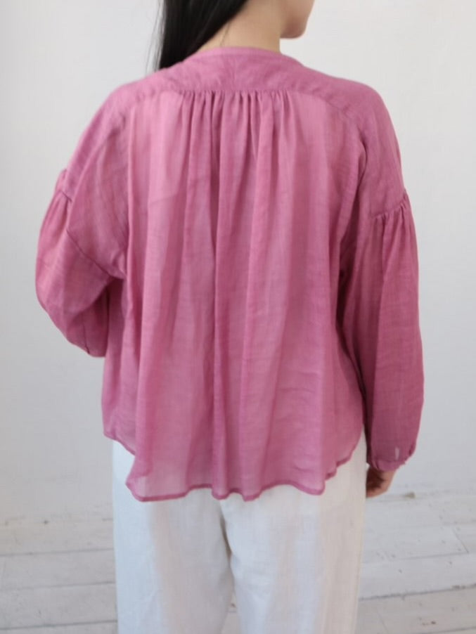 YARRA　シアーリネンスキッパーブラウス　YR-1623-284