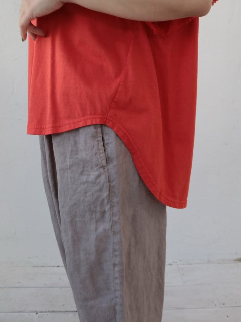YARRA　異素材フリルスリーブカットプルオーバー　YR-1621-255