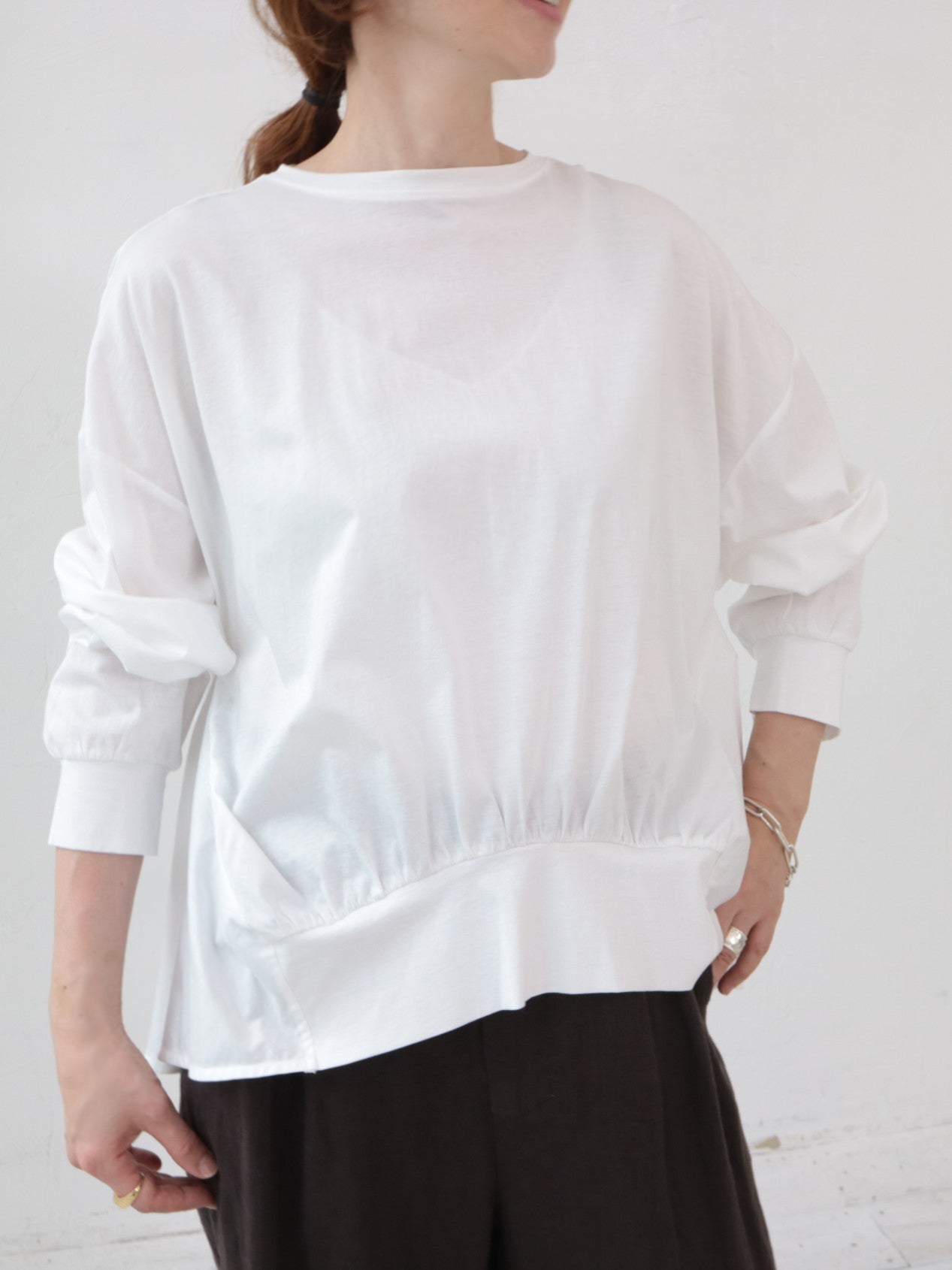 doux bleu　シルケットコットン ボックスプルオーバー　DB-2611-014