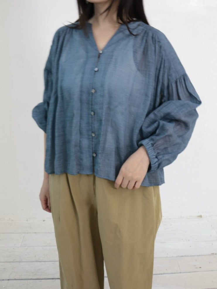YARRA　シアーリネンスキッパーブラウス　YR-1623-284