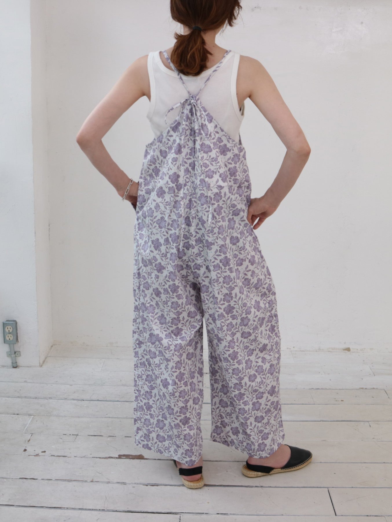 doux bleu　フラワーモダンプリント サロペット　DB-2615-023