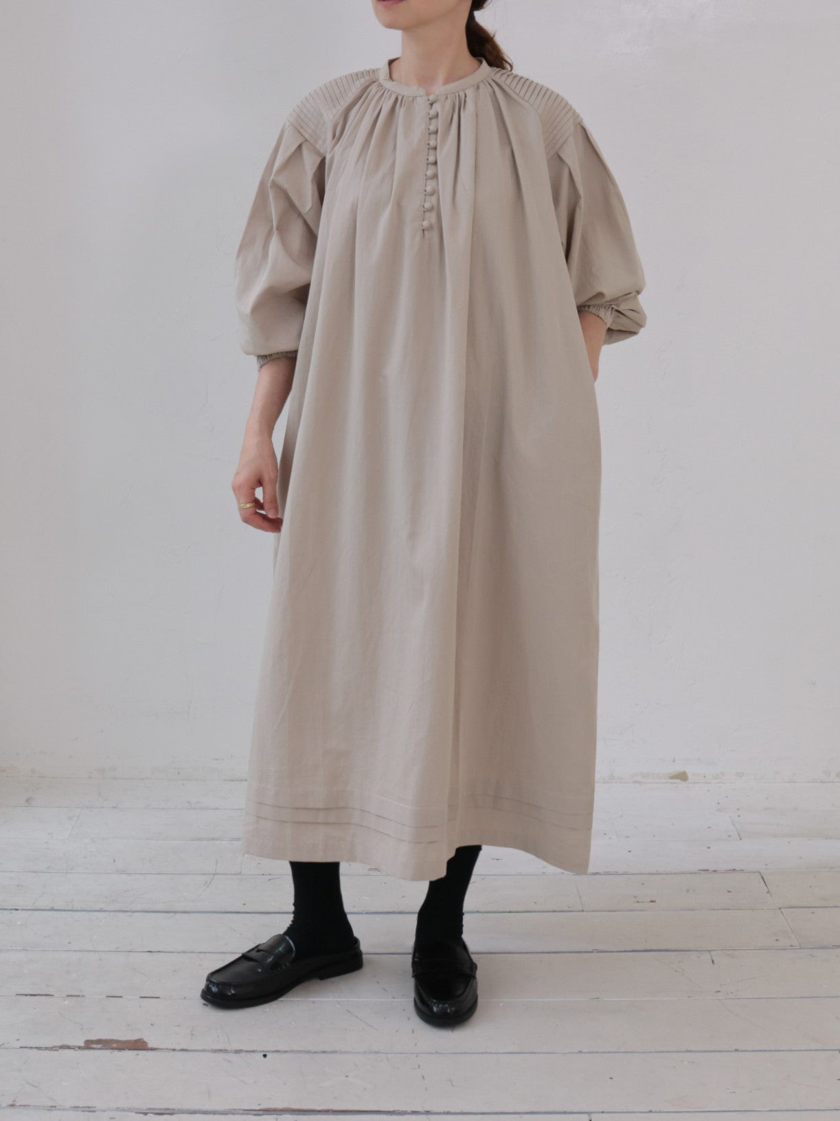 doux bleu　ショルダーピンタック ワンピース　DB-2544-030